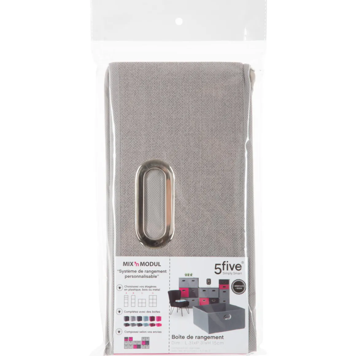 Caja De Almacenaje De Tnt Beige 31x15Cm