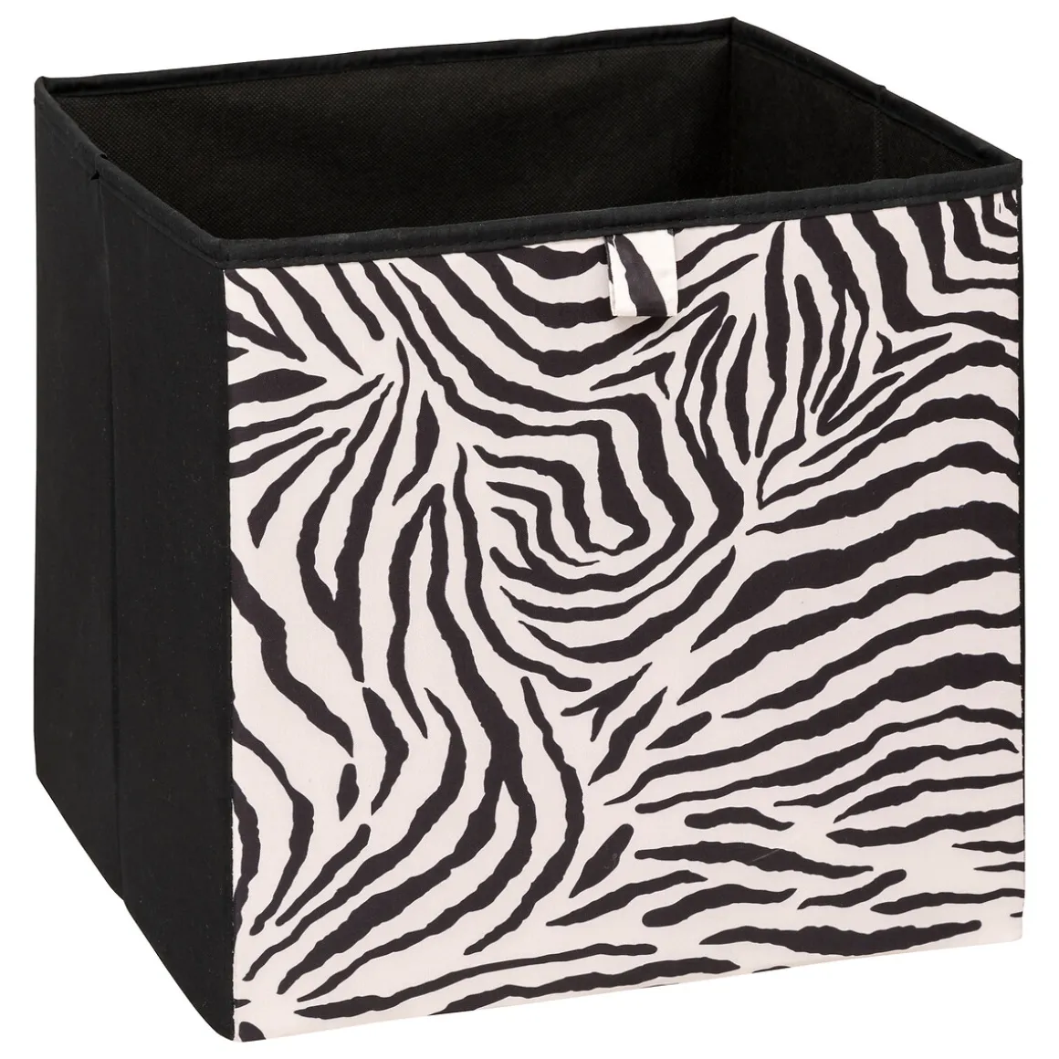 Caja de almacenaje estampado cebra 31x31cm