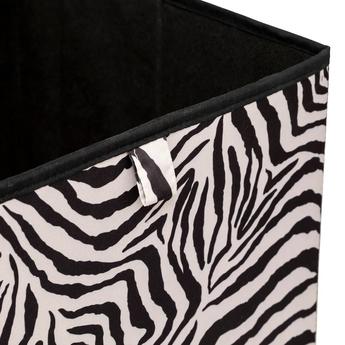 Caja de almacenaje estampado cebra 31x31cm