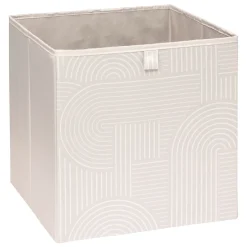 Caja de almacenaje estampado ARCHER beige 31x31cm