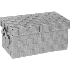 Caja De Almacenaje P/Baño Gris C/Tapa