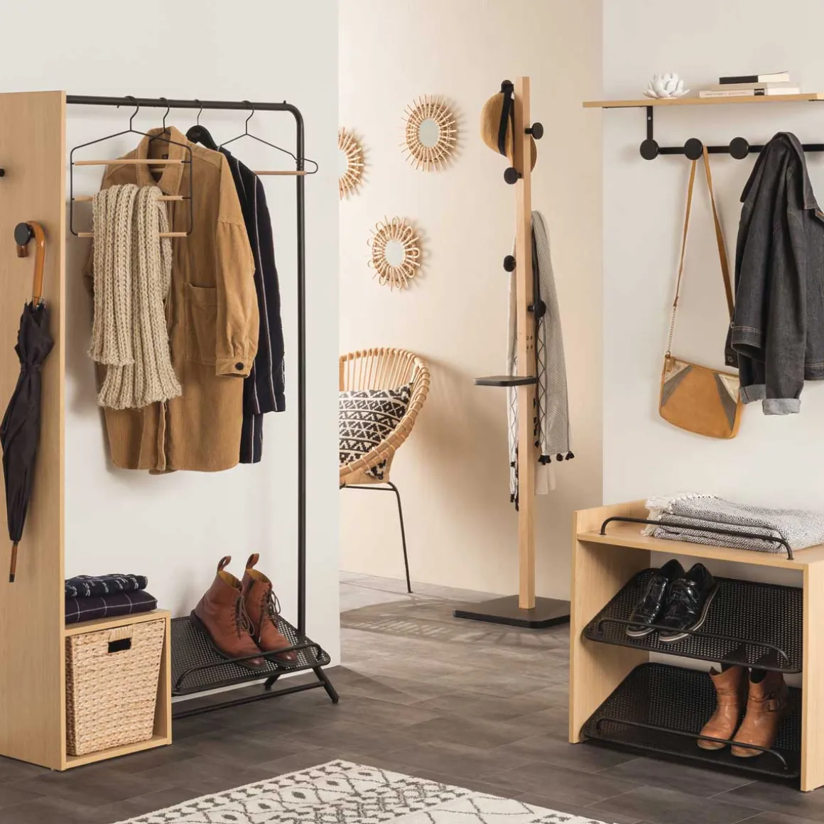 Caja De Almacenaje Rafia Natural 31x31Cm