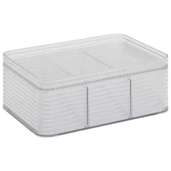 Caja de almacenje con 3 separaciones gris