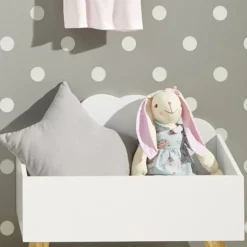 Caja De Juguetes De Mdf Nube 58x45x28Cm