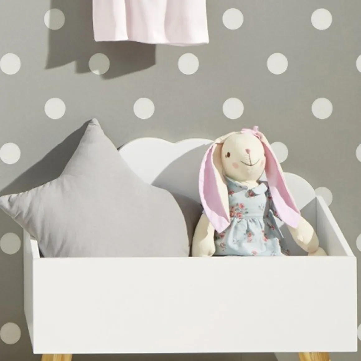 Caja De Juguetes De Mdf Nube 58x45x28Cm