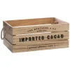 Caja De Madera Beige 35.2x25.1x15Cm
