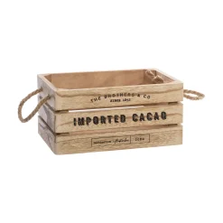 Caja De Madera Beige 23.2x17x10.9Cm