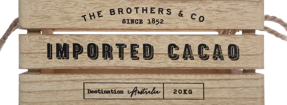 Caja De Madera Beige 23.2x17x10.9Cm