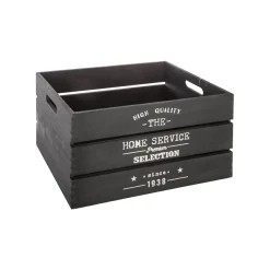 Caja De Madera Factory Negra 31x21x16Cm