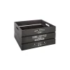 Caja De Madera Factory Negra 25x15x12Cm