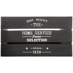 Caja De Madera Factory Negra 25x15x12Cm