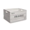 Caja De Madera Fragile 28x18x14Cm