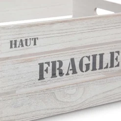 Caja De Madera Fragile 28x18x14Cm