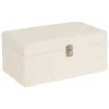 Caja decorativa CARLIE blanca 18x24x42cm