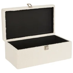 Caja decorativa CARLIE blanca 18x24x42cm