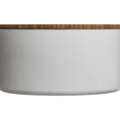 Caja P/ Baño Con Tapa De Bambú Y Espejo