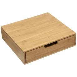 Caja para cápsulas de café con cajón de bambú