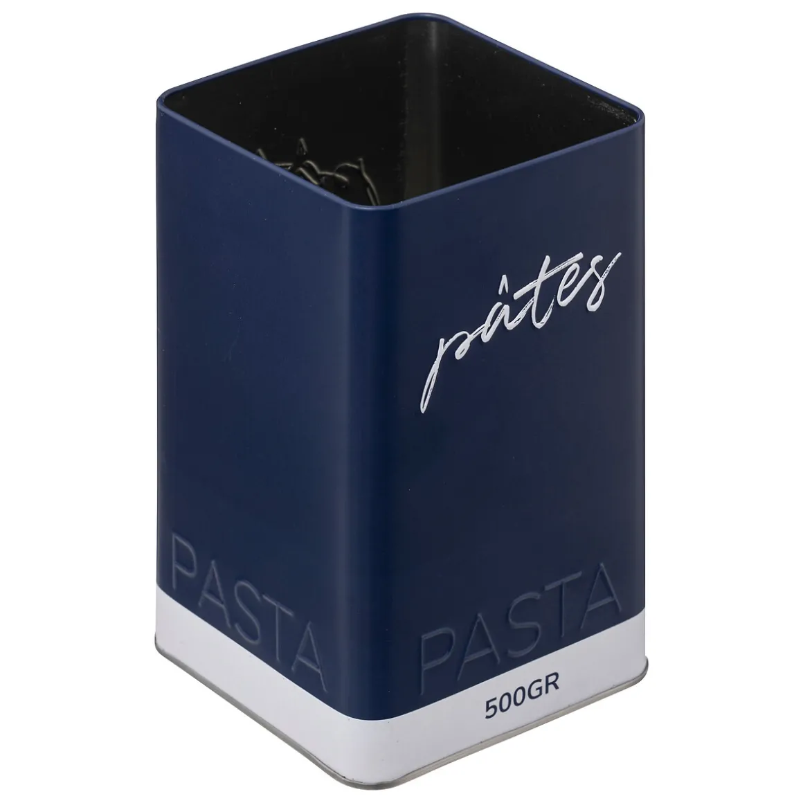 Caja Para Pasta Metálica Azul