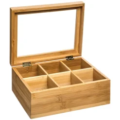 Caja para té de bambú
