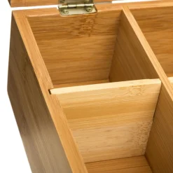 Caja para té de bambú