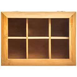 Caja para té de bambú