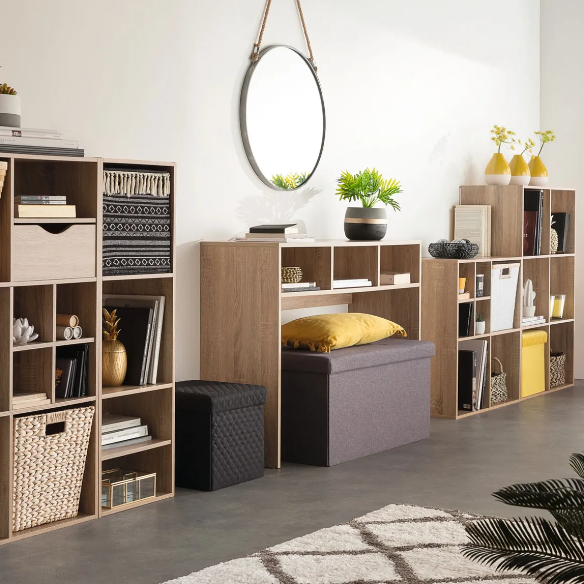 Caja Étnica Tnt Con Pompones 31x31Cm