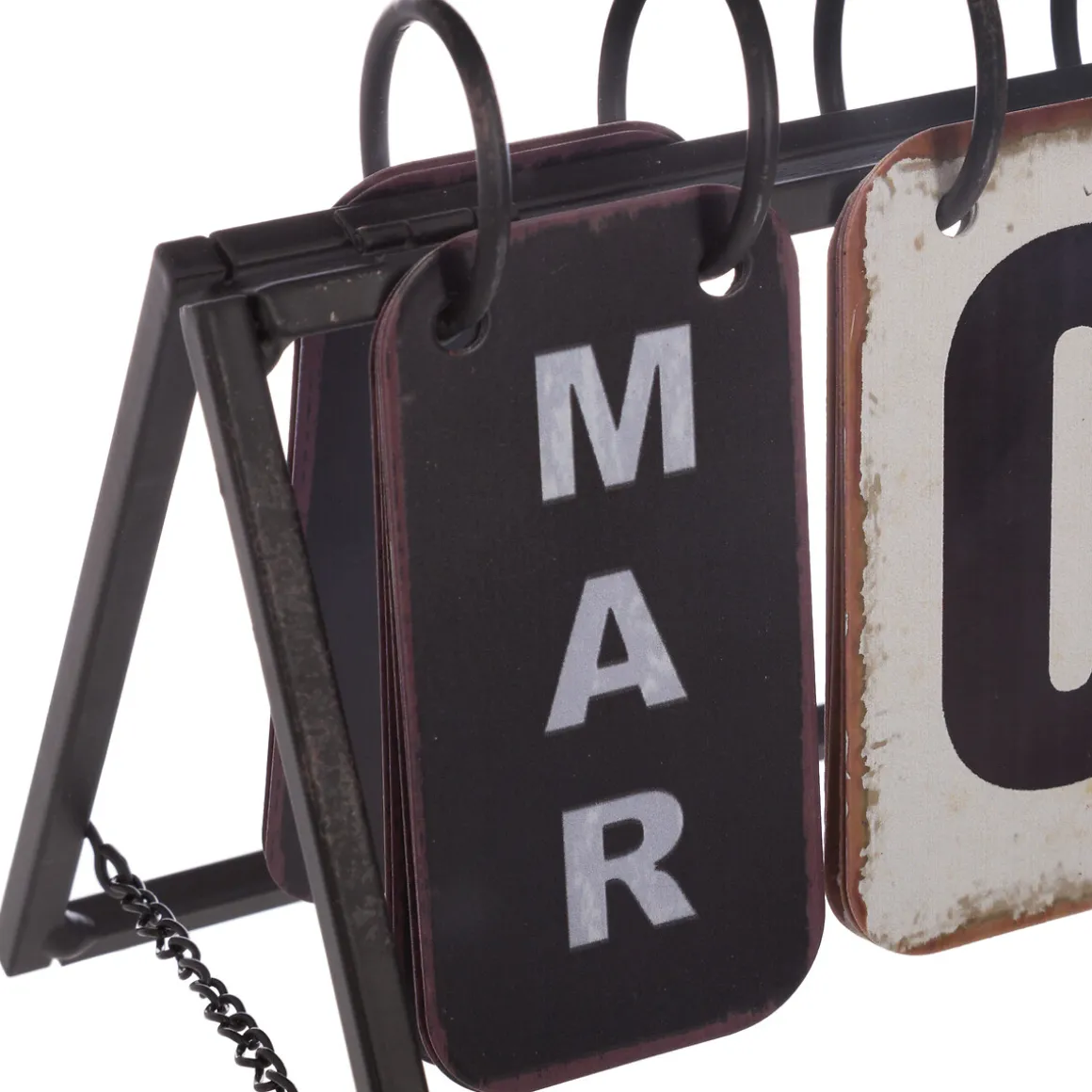 Calendario Vintage De Metal 27x14x12Cm