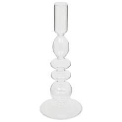 Candelabro Bulles Transparente 22cm
