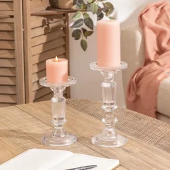 Candelabro De Vidrio 11.4x19Cm