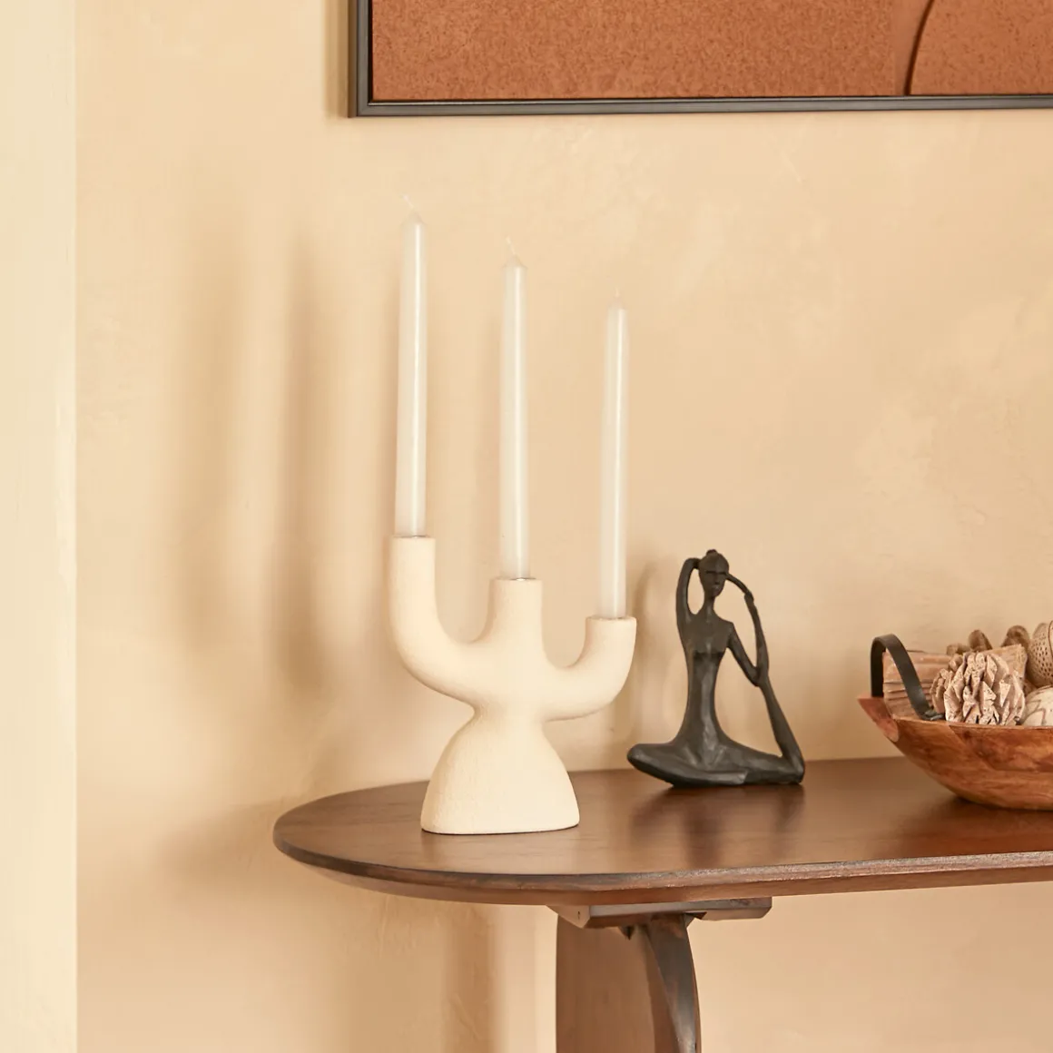 Candelabro WONJA blanco 20cm