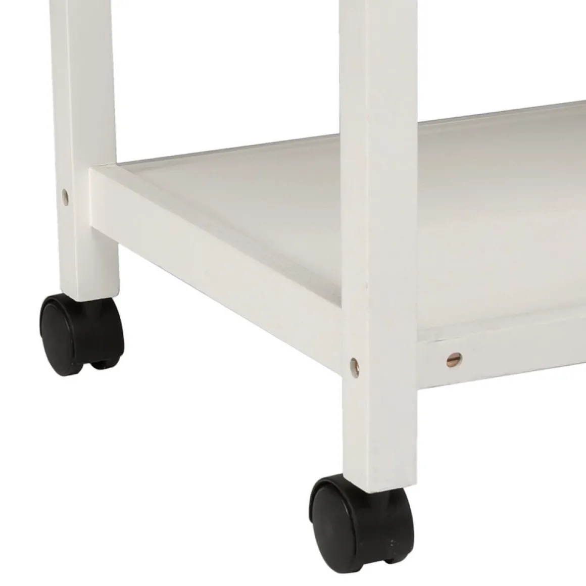 Carrito Auxiliar Blanco Para Cocina Con Division