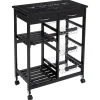 Carrito Auxiliar Cocina negro