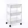 Carrito auxiliar con 3 cestas blanco