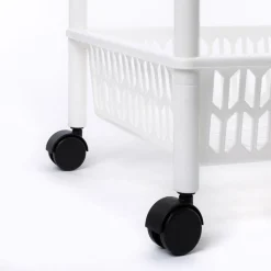 Carrito auxiliar con 3 cestas blanco