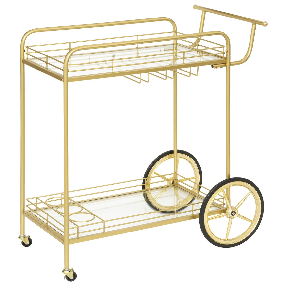 Carrito auxiliar dorado de metal DOLCE RIVIERA