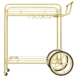 Carrito auxiliar dorado de metal DOLCE RIVIERA