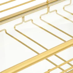 Carrito auxiliar dorado de metal DOLCE RIVIERA