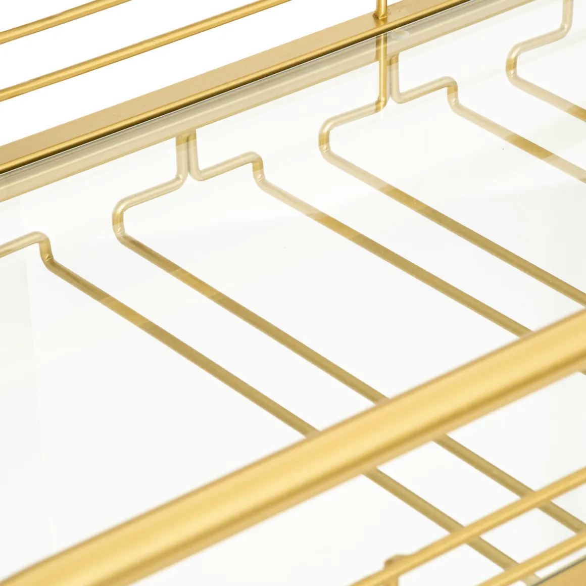 Carrito auxiliar dorado de metal DOLCE RIVIERA