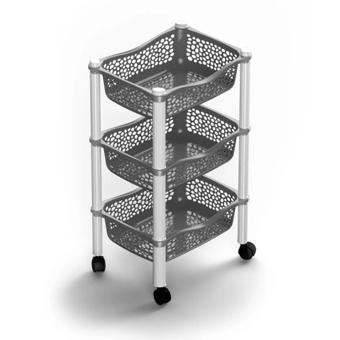 Carrito De Cocina Con 3 Cestas Althea