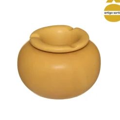 Cenicero Redondo De Cerámica 12.5x8Cm