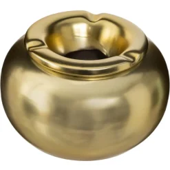 Cenicero Redondo Dorado 12.5x8Cm