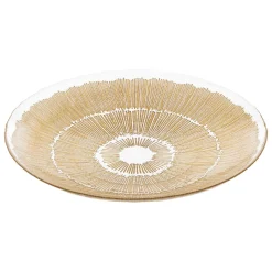 Centro de mesa de vidrio dorado DJINA 40cm