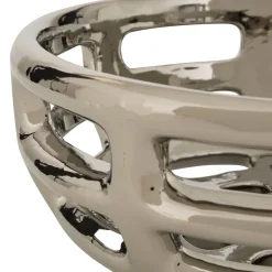 Centro de mesa SKY plateado de poliresina