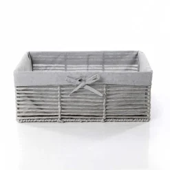 Cesta baño gris 27x39cm