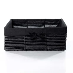 Cesta baño negra 27x39cm