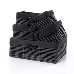 Cesta baño negra 27x39cm