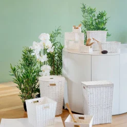 Cesta Blanca P/Almacenaje 15x15x31Cm