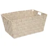 Cesta de almacenaje beige 38cm