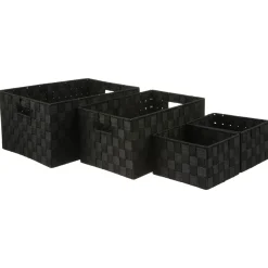 Cesta De Almacenaje Negra Tam.3/4