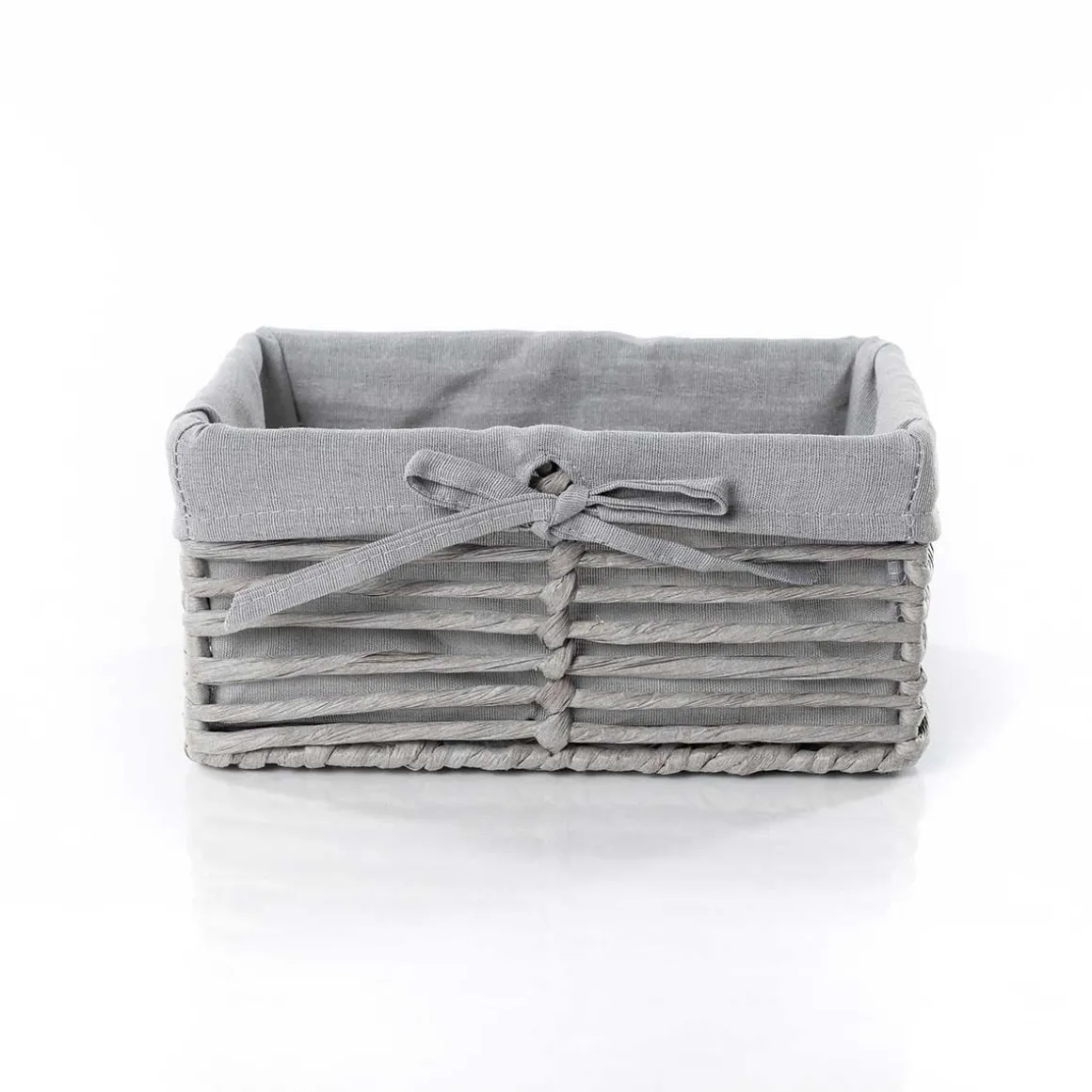Cesta de baño gris 16x25cm